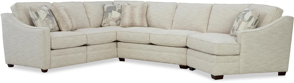 F9331P-SECT sectional: Track Arm, Semi-Attached Boxed Back, Welt / Piping, Power Motion
