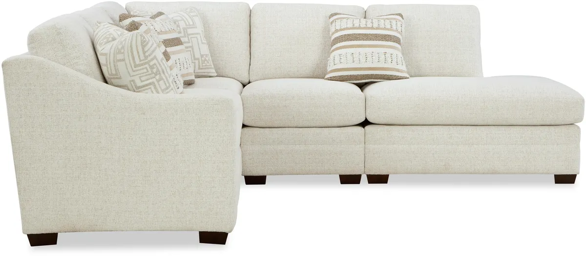 F9443-SECT sectional: Crescent Arm, Loose Boxed Back, Saddle Stitch / Double Needle