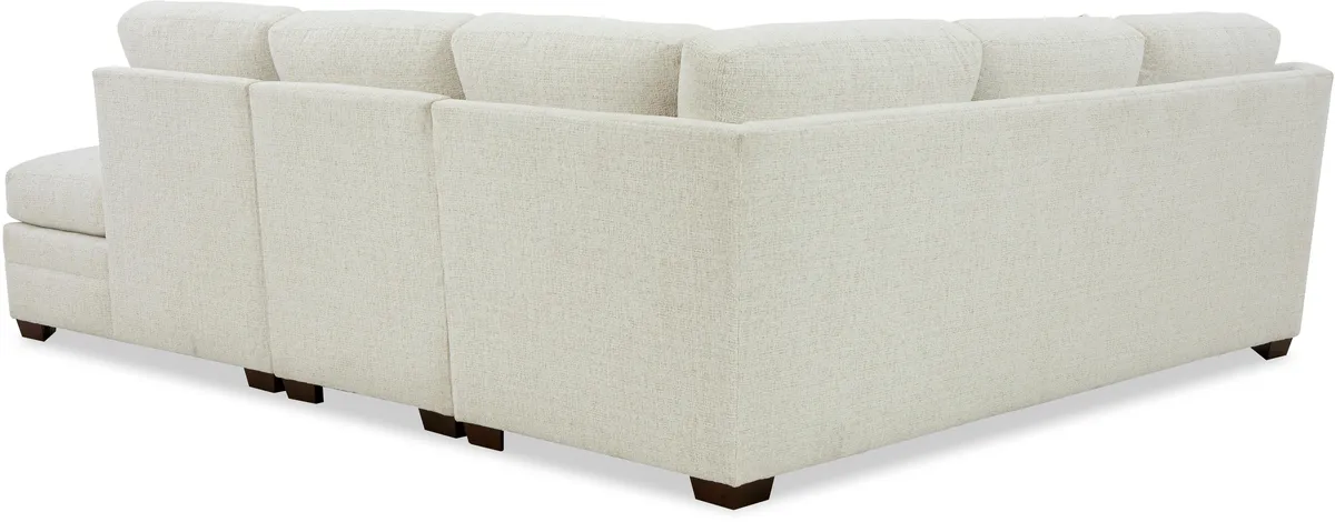 F9443-SECT sectional: Crescent Arm, Loose Boxed Back, Saddle Stitch / Double Needle