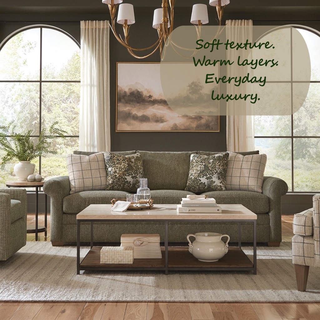 A beautiful room starts with a strong anchor.

The Craftmaster F9 Flora sofa brings together relaxed comfort, tailored form, and versatile styling — creating a foundation designers can layer with pattern, texture, art, and accent seating.

Designed for interiors that feel elevated, welcoming, and deeply livable. 

#CraftedByCraftmaster #CraftTheWayYouLive #CraftmasterFurniture #InteriorDesign #MadeInUSA #NewProduct #DesignOptions #FloraSofa