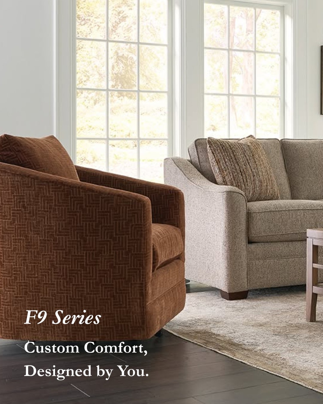 Soft textures, spice tones, and an easy style creates a space that feels welcoming from the moment you walk in.

Available in many configurable sectional pieces, arm choices, motion, and leather.

#CraftedByCraftmaster#Craftmaster Furniture #FromTheHeartOfNC #CustomComfort #MadeToOrder