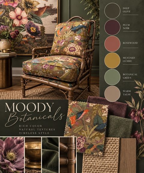 Moody Botanicals: Rich color, natural textures, and timeless style. Elevate your showroom floor with this high-demand blend of Deep Olive, Plum Noir, and Mustard Ochre. Perfect for statement upholstery that catches the eye and drives retail traffic. 

#craftmasterfurniture #craftedbycraftmaster #fromtheheartofnc #moodybotanicals #hpmkt26
