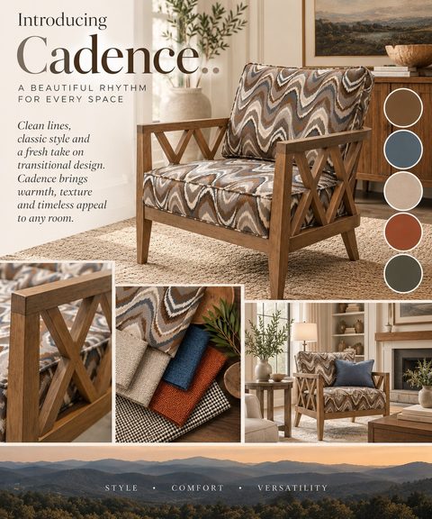 Introducing Cadence — With its signature geometric wood detailing, rich textures, and earthy color palette, this piece brings effortless warmth, comfort, and timeless character to any living space.

Style. Comfort. Versatility.

#craftmasterfurniture  #craftedbycraftmaster #southernrootsbycm #cadence #interiordesign